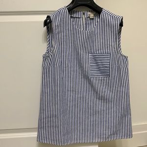 Blue and White Striped J. Crew blouse size 0